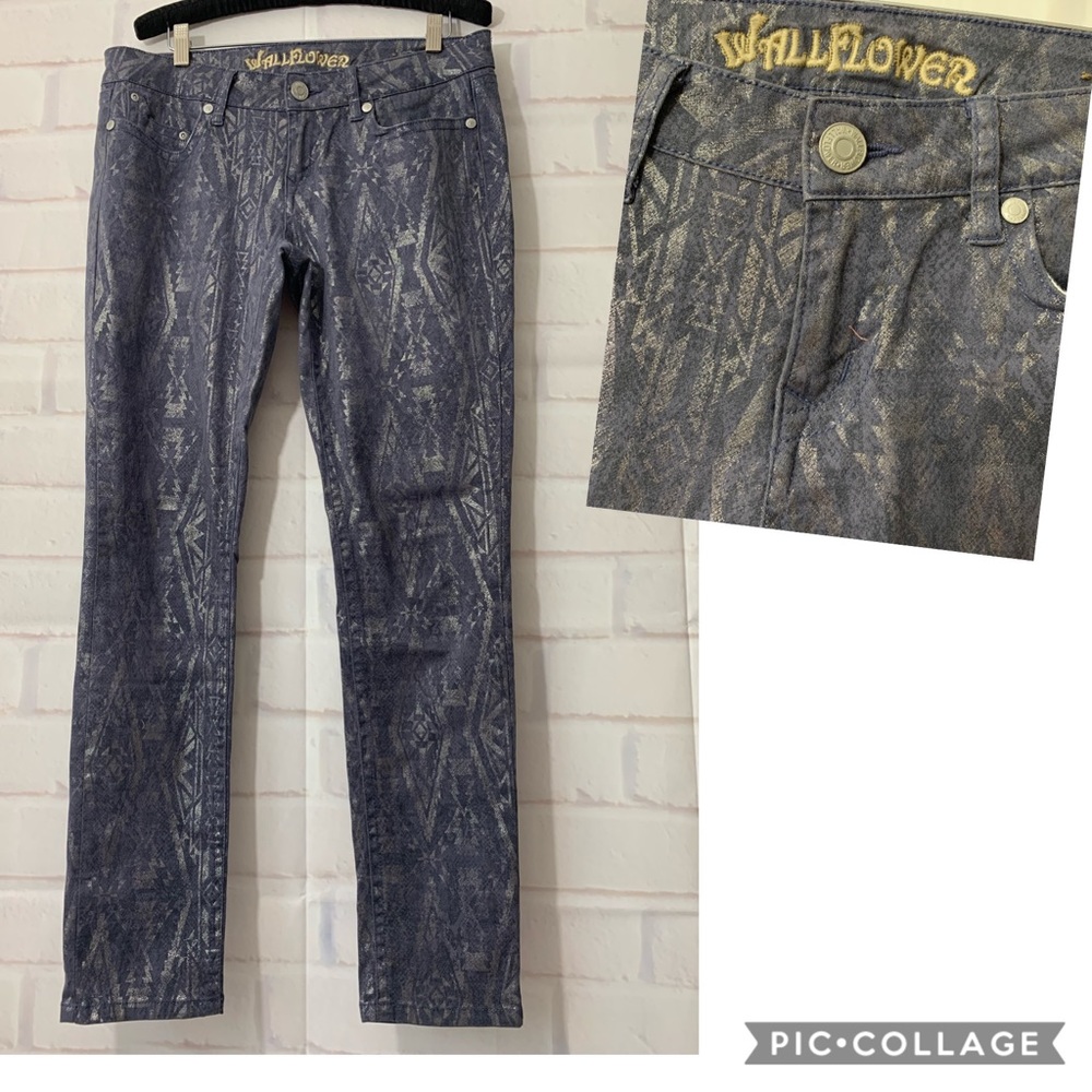 Wallflower Jeans Gold Tribal Paint